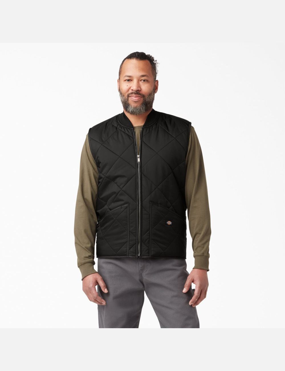 Black Dickies Diamond Quilted Outerwear | 187YSXTPV