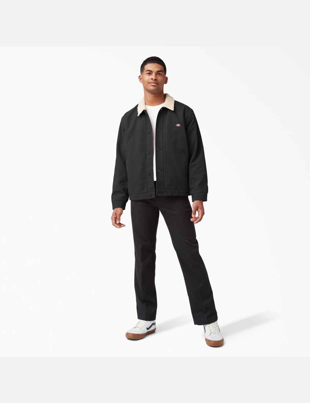 Black Dickies Duck Canvas High Pile Fleece Coats & Jackets | 241DSEURY