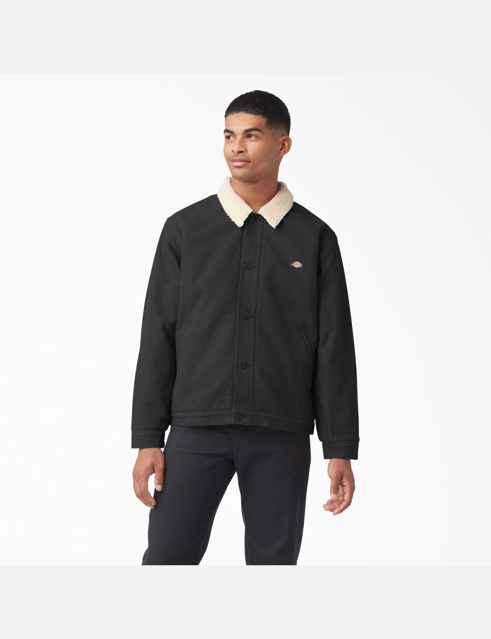 Black Dickies Duck Canvas High Pile Fleece Coats & Jackets | 241DSEURY