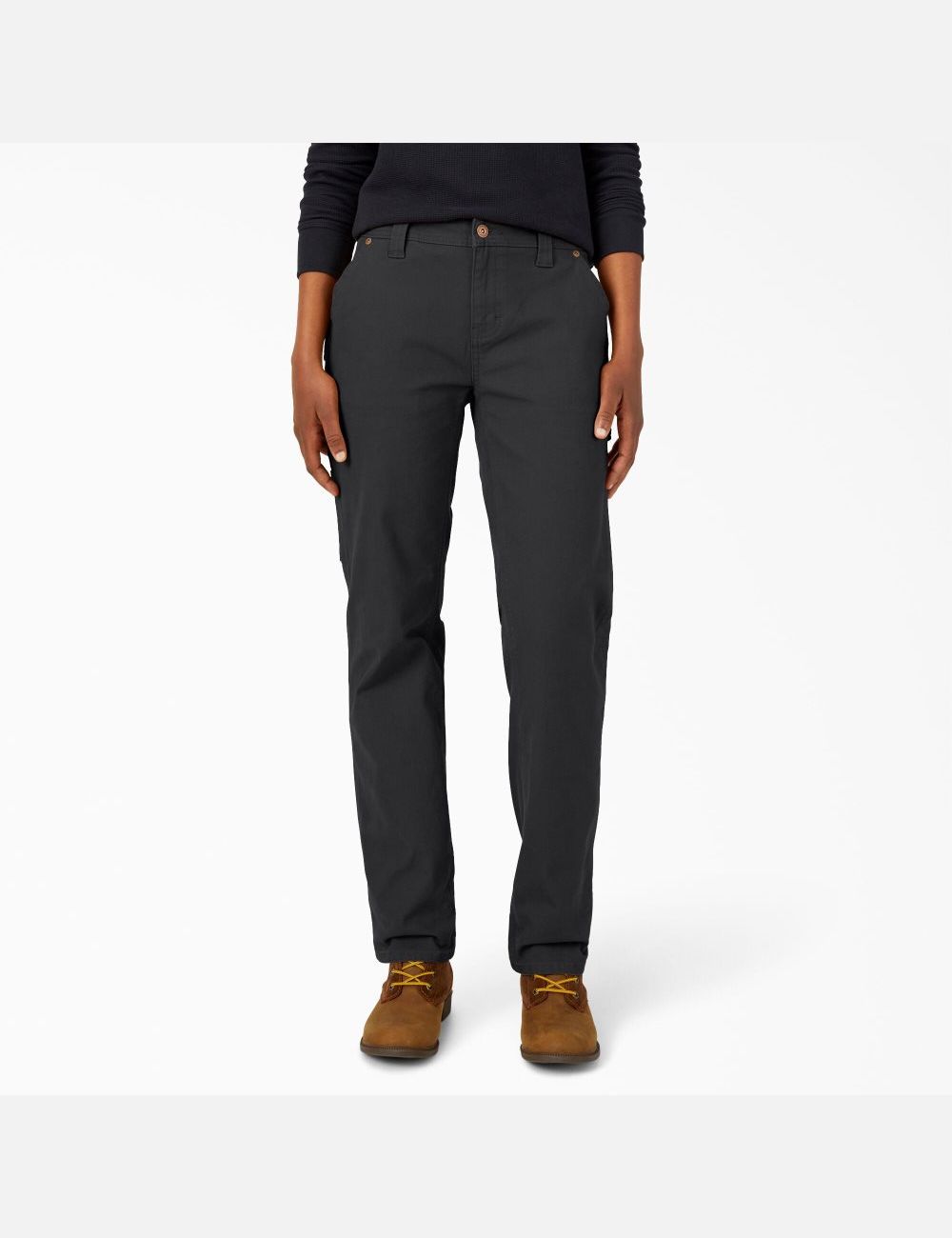 Black Dickies Duck Carpenter Pants | 135WNRAYG