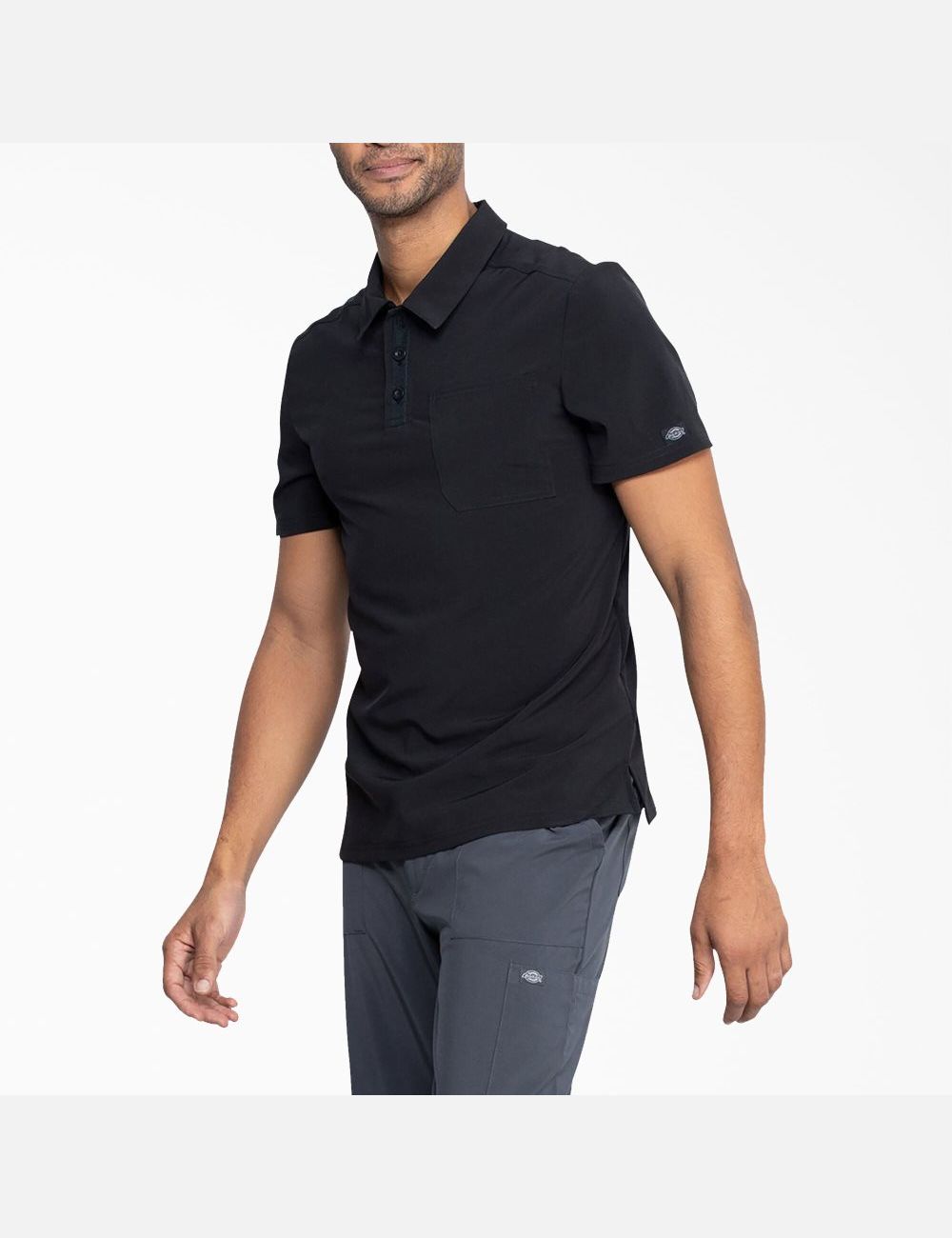 Black Dickies EDS Essentials Medical Polo Shirt Scrubs | 602SVHMIB