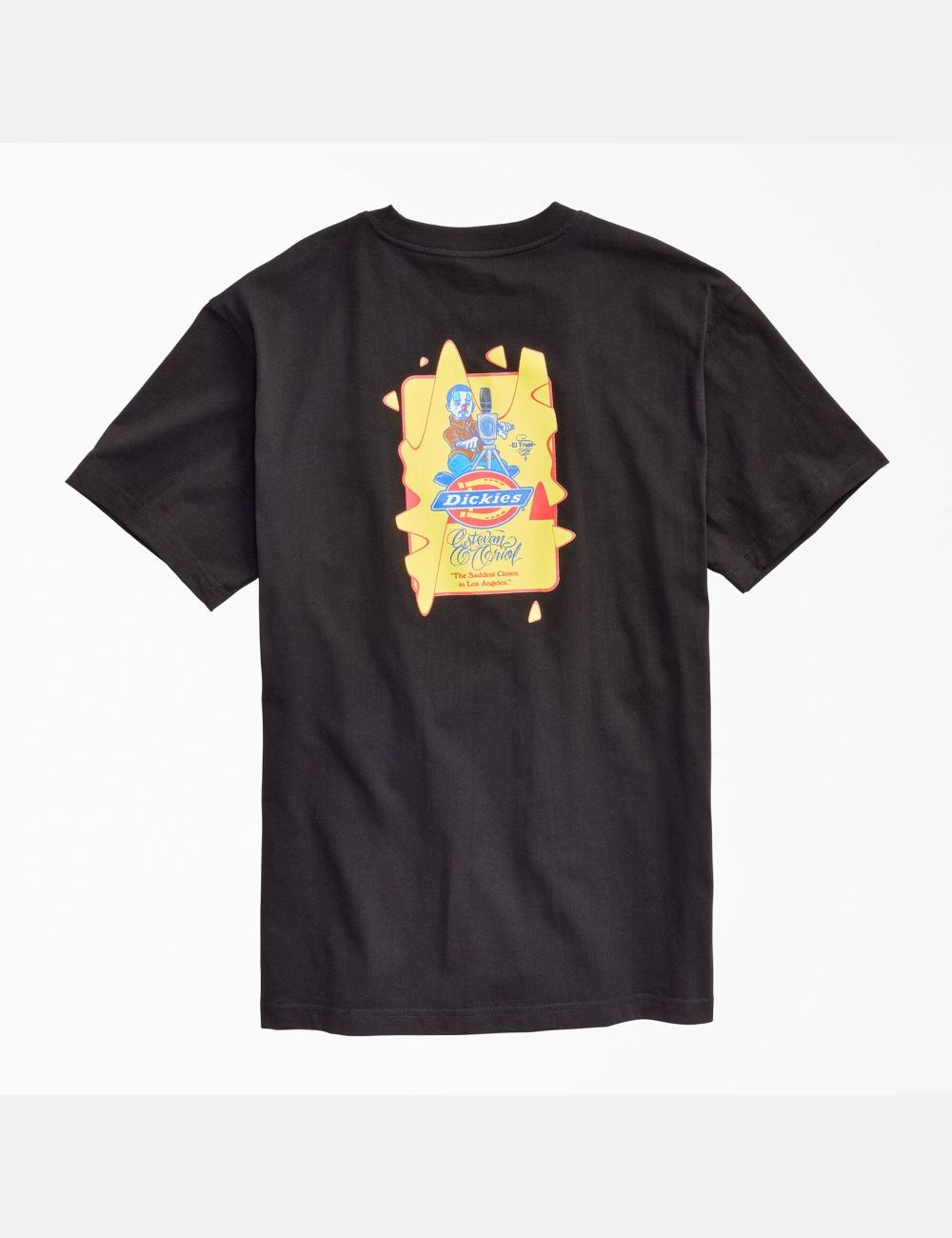 Black Dickies Estevan Oriol x Saddest Clown Short Sleeve T-Shirts | 132GYIBKR