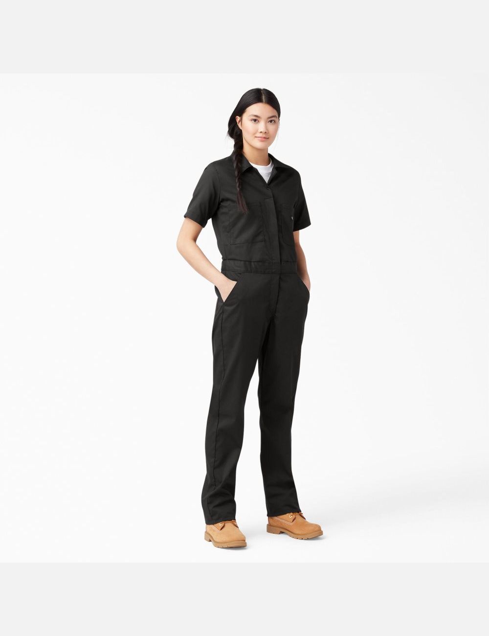 Black Dickies FLEX Cooling Short Sleeve Coveralls | 853NVPTGL