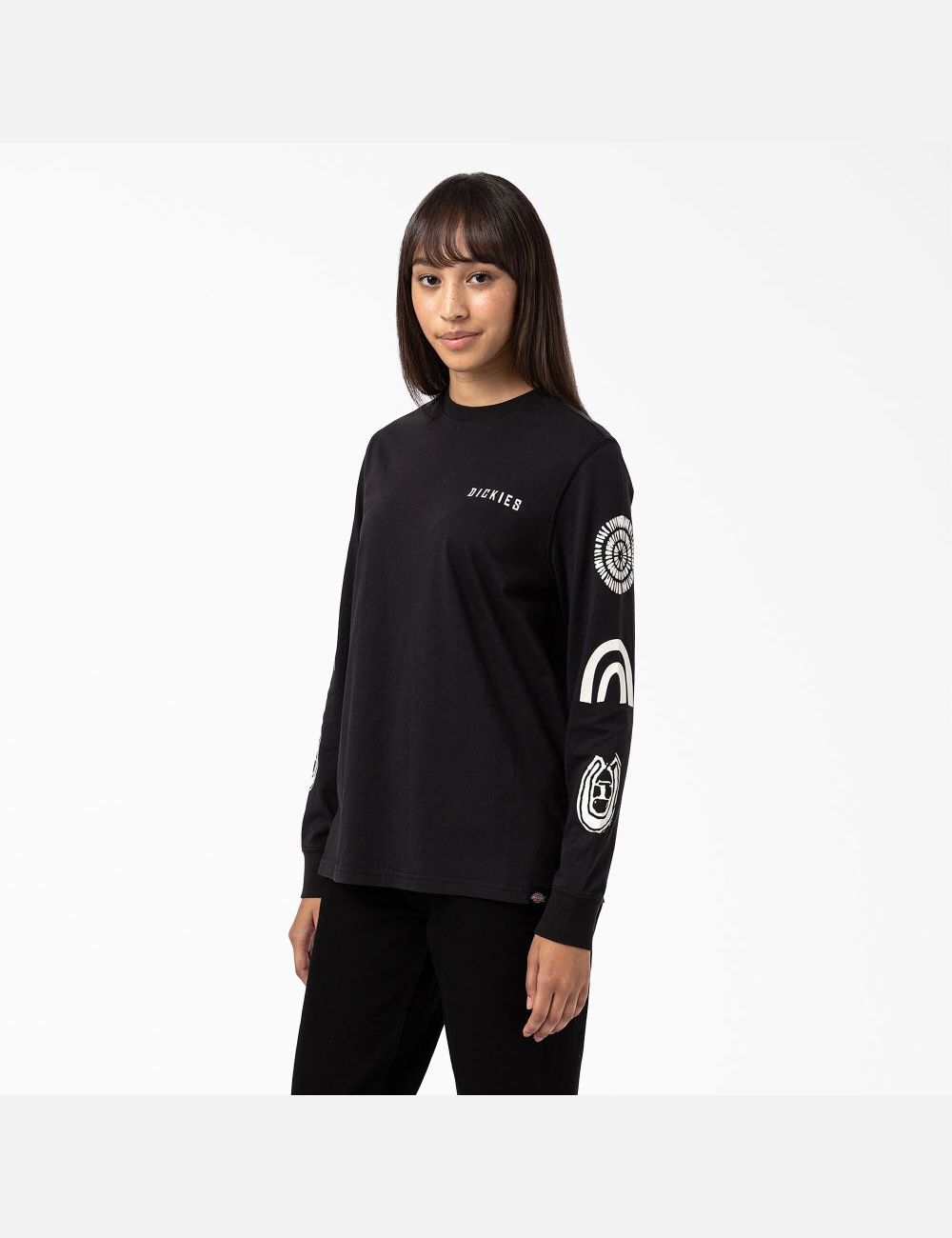 Black Dickies Falkville Long Sleeve T-Shirts | 695JVUCRP