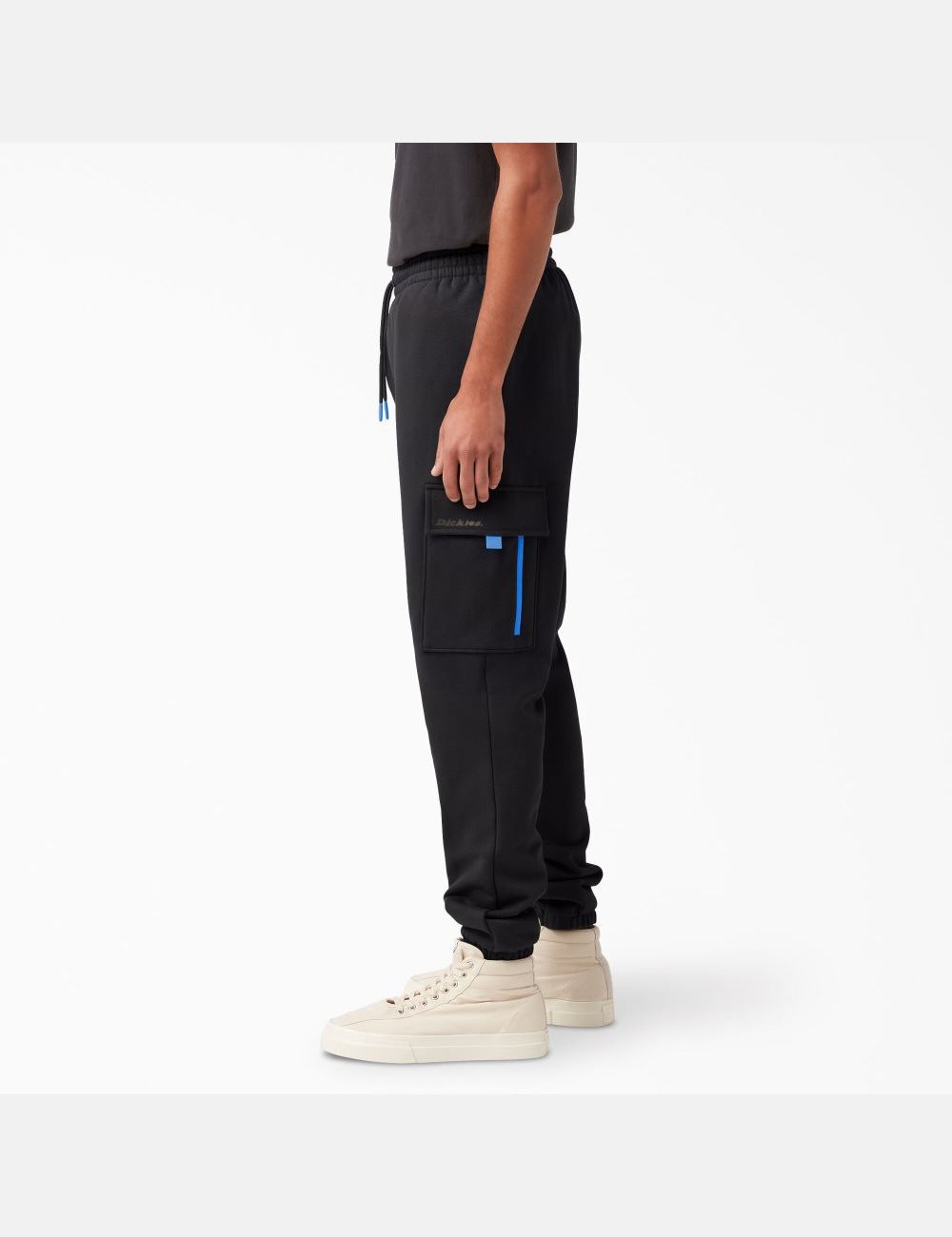 Black Dickies Fleece Cargo Pants | 672WNPTGL