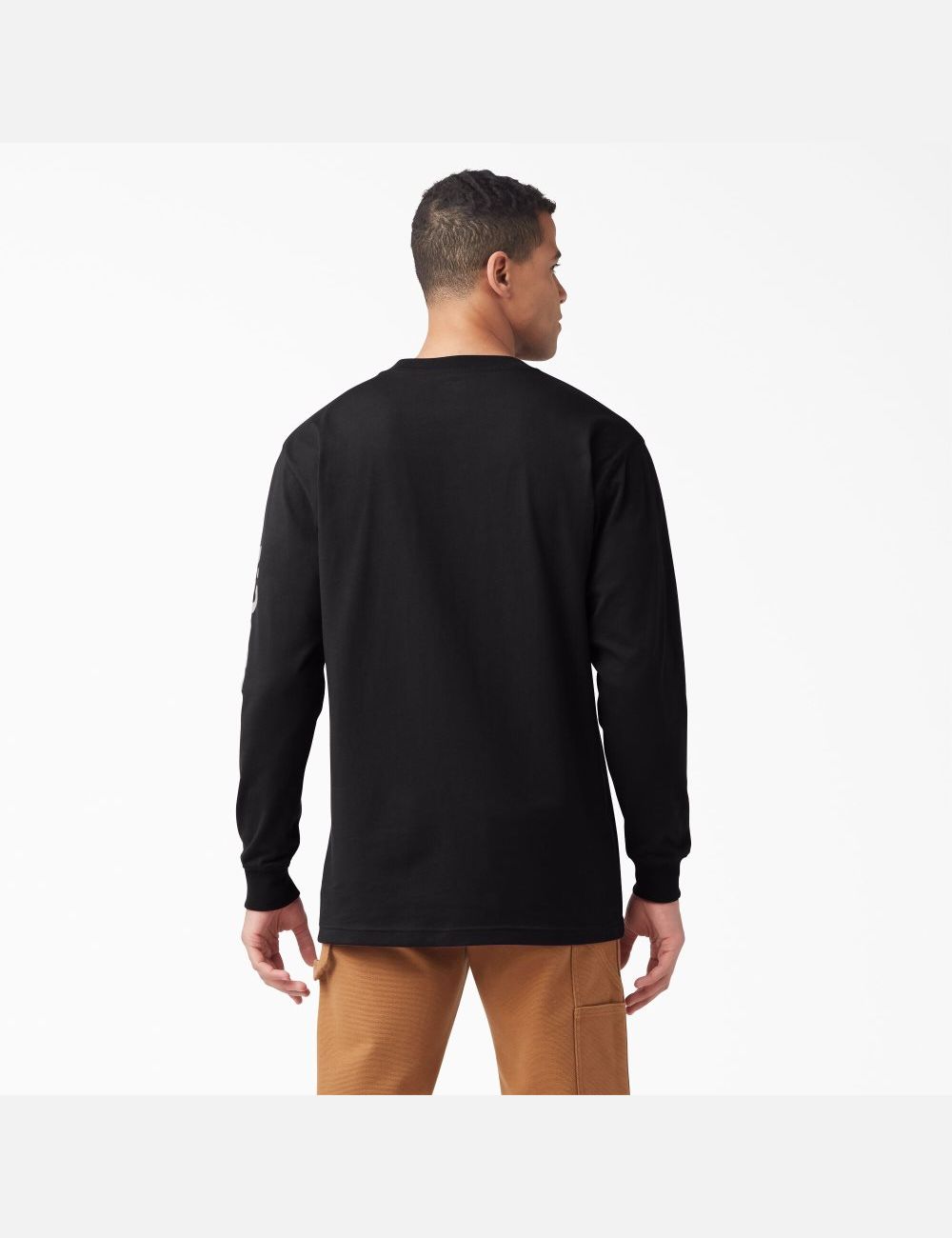 Black Dickies Graphic Long Sleeve T-Shirts | 507KLQRSE