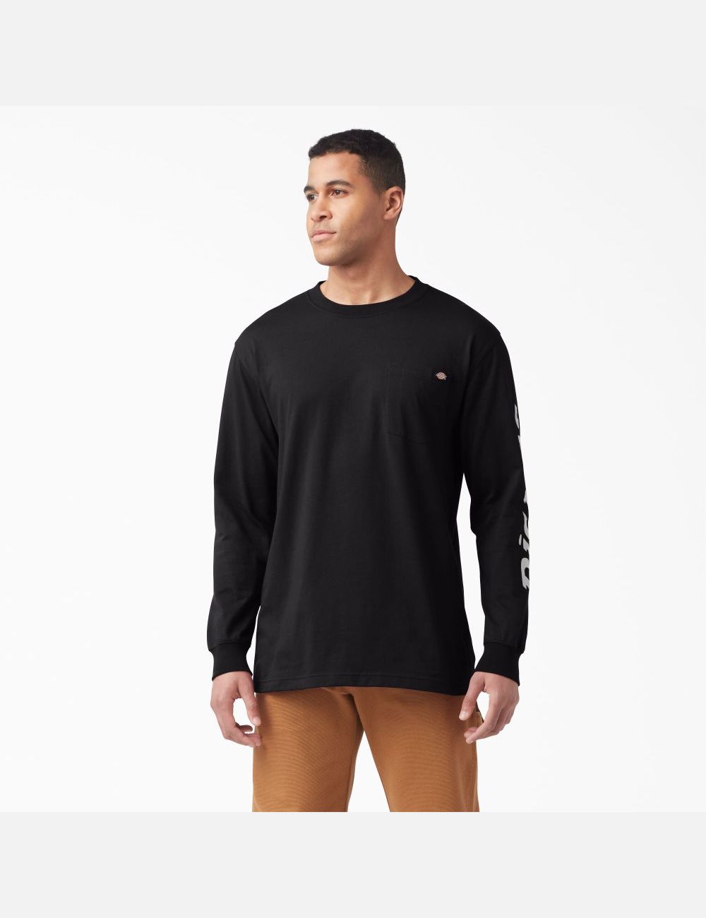 Black Dickies Graphic Long Sleeve T-Shirts | 507KLQRSE