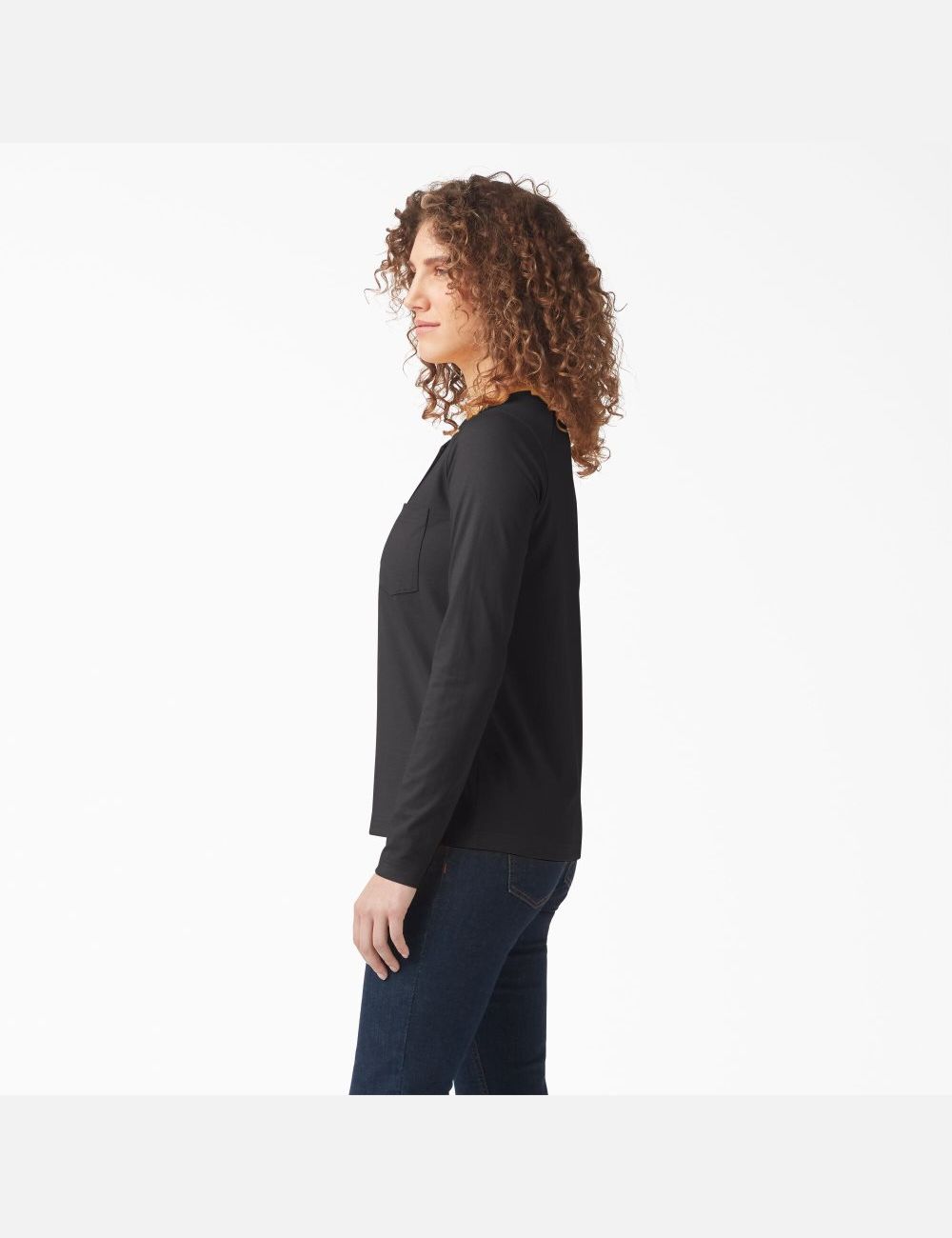 Black Dickies Heavyweight Henley Long Sleeve T-Shirts | 083EFPCMW