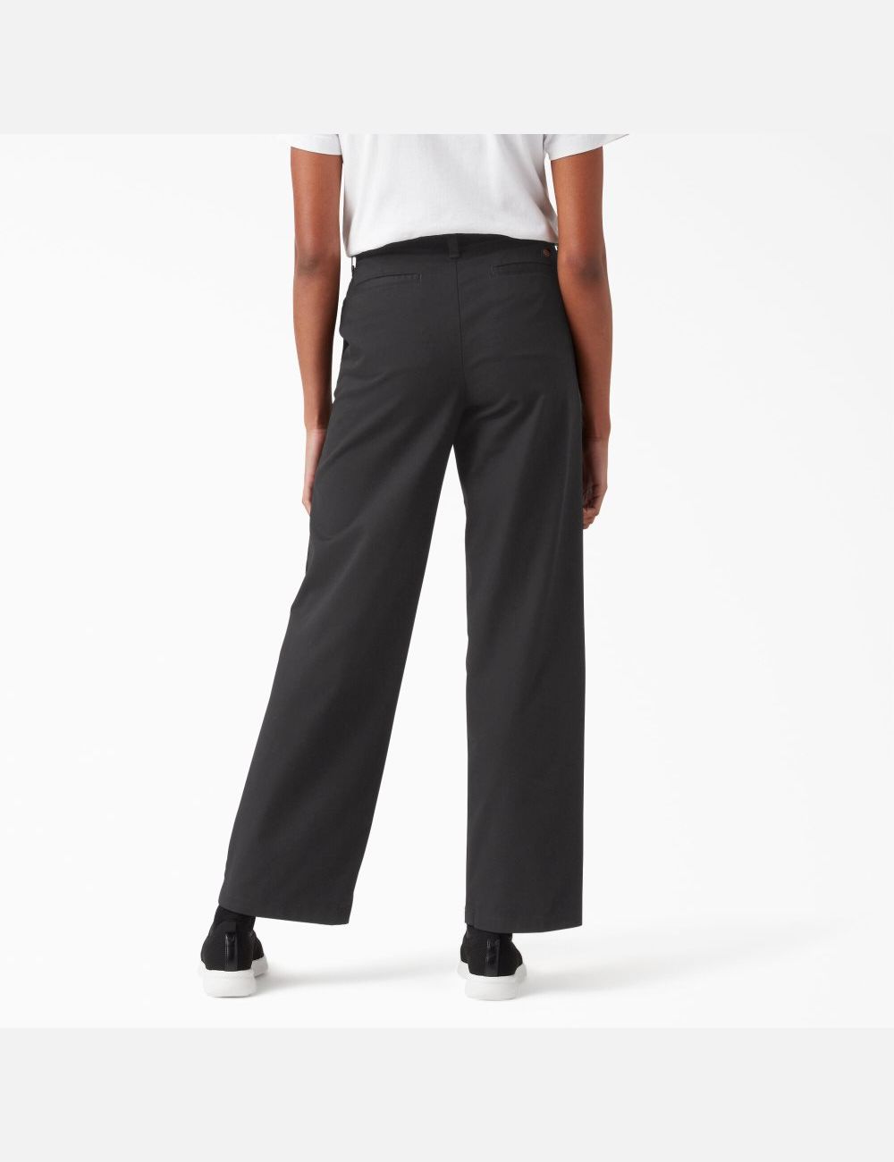 Black Dickies High Rise Wide Leg Twill Pants | 340RZPDOB