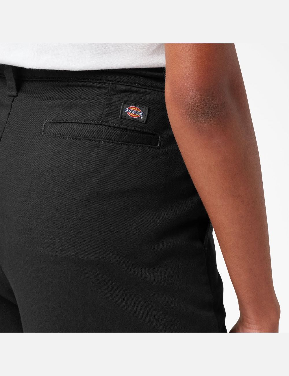 Black Dickies High Rise Wide Leg Twill Pants | 340RZPDOB