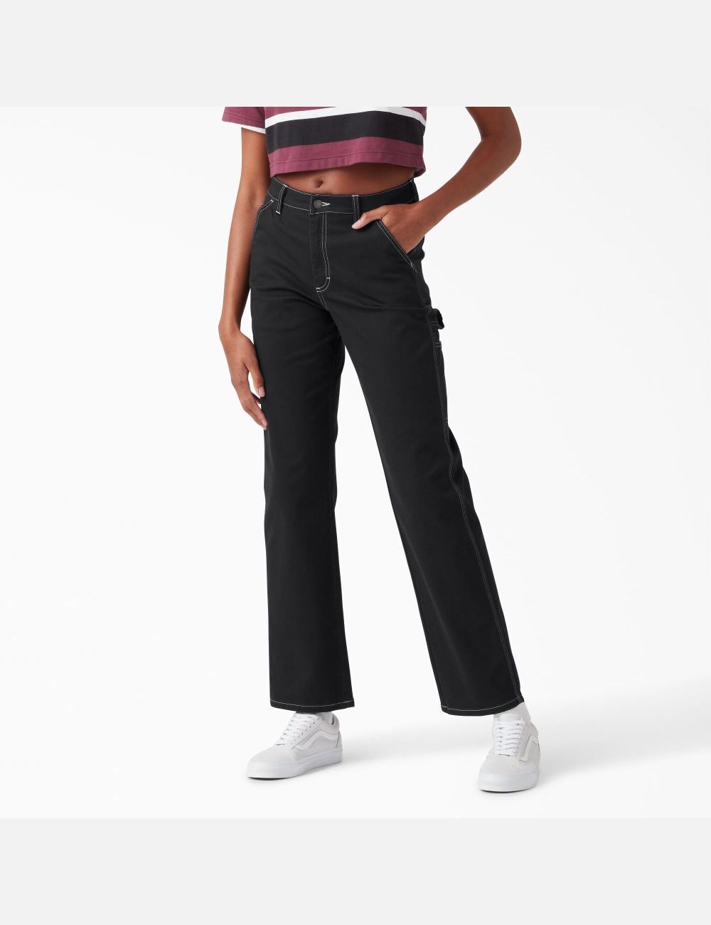 Black Dickies High Waisted Carpenter Pants | 409IPVECQ