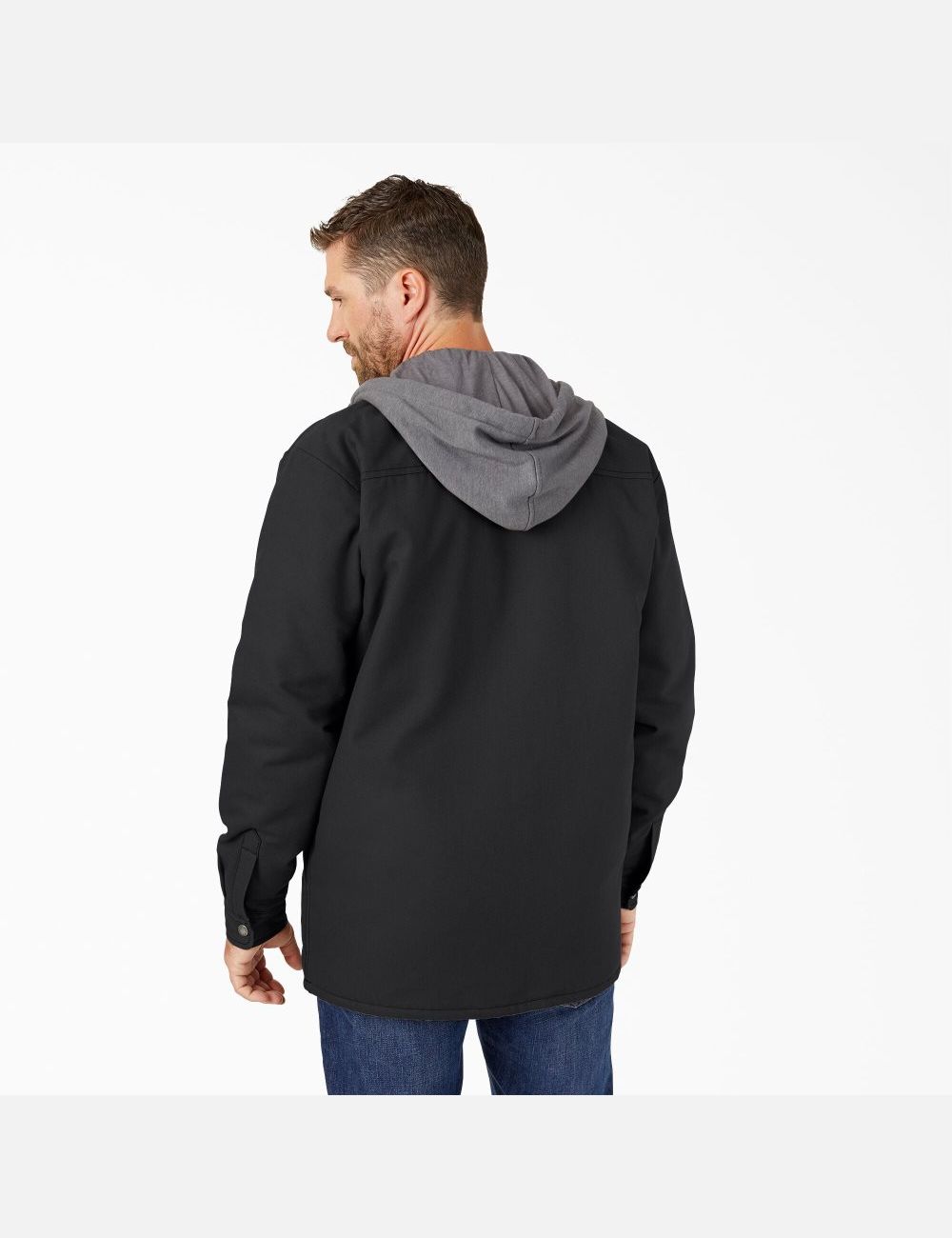 Black Dickies Hydroshield Duck Hooded Coats & Jackets | 510DJMQLC