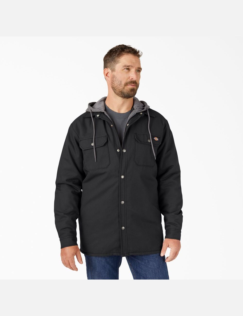 Black Dickies Hydroshield Duck Hooded Coats & Jackets | 510DJMQLC