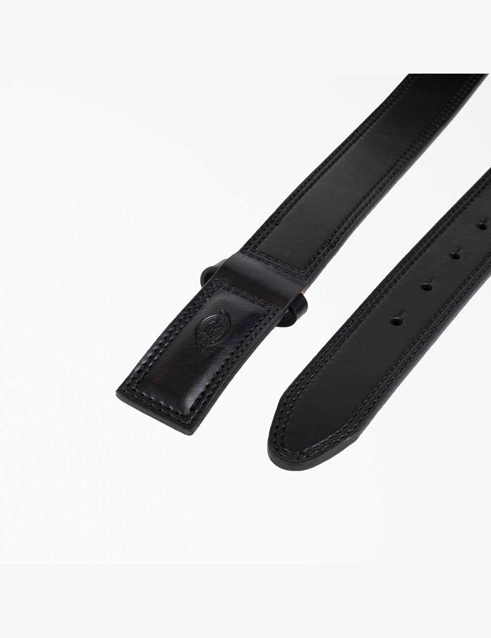 Black Dickies Leather Covered Buckle Mechanic Belts & Suspenders | 082FKBTQO