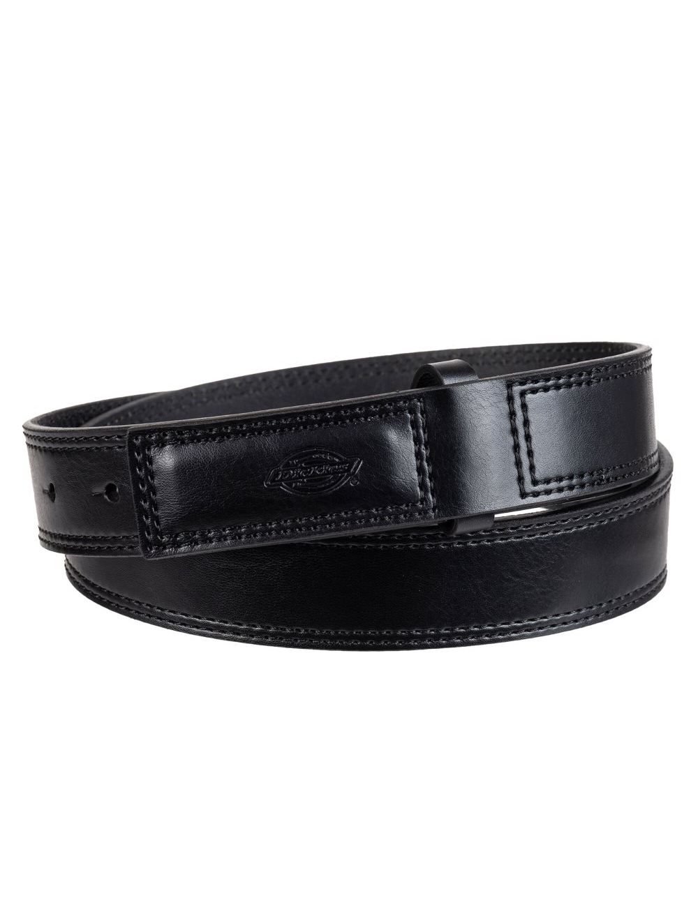 Black Dickies Leather Covered Buckle Mechanic Belts & Suspenders | 082FKBTQO