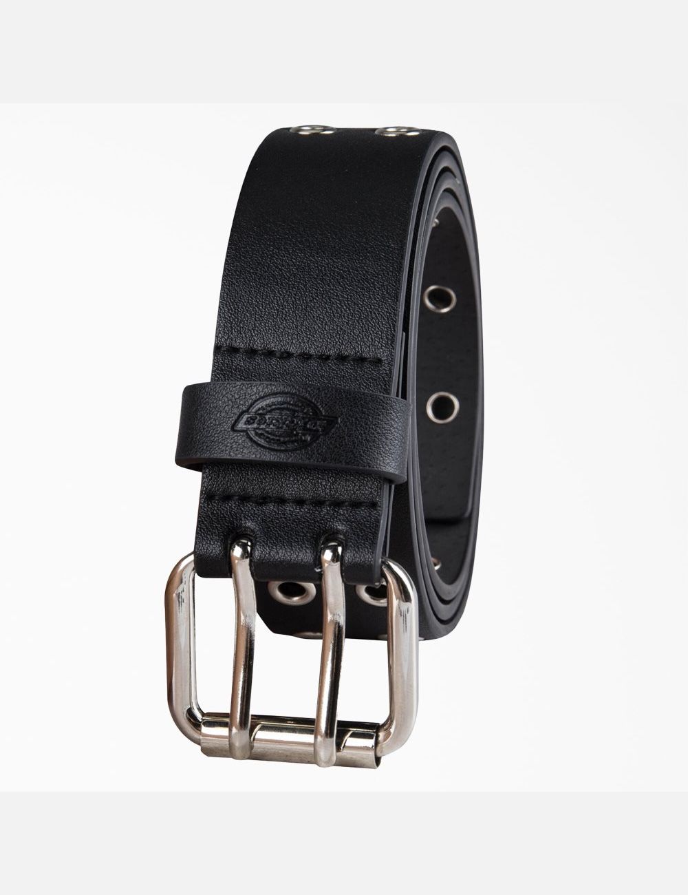 Black Dickies Leather Double Grommet Belts & Suspenders | 760IAVRDE