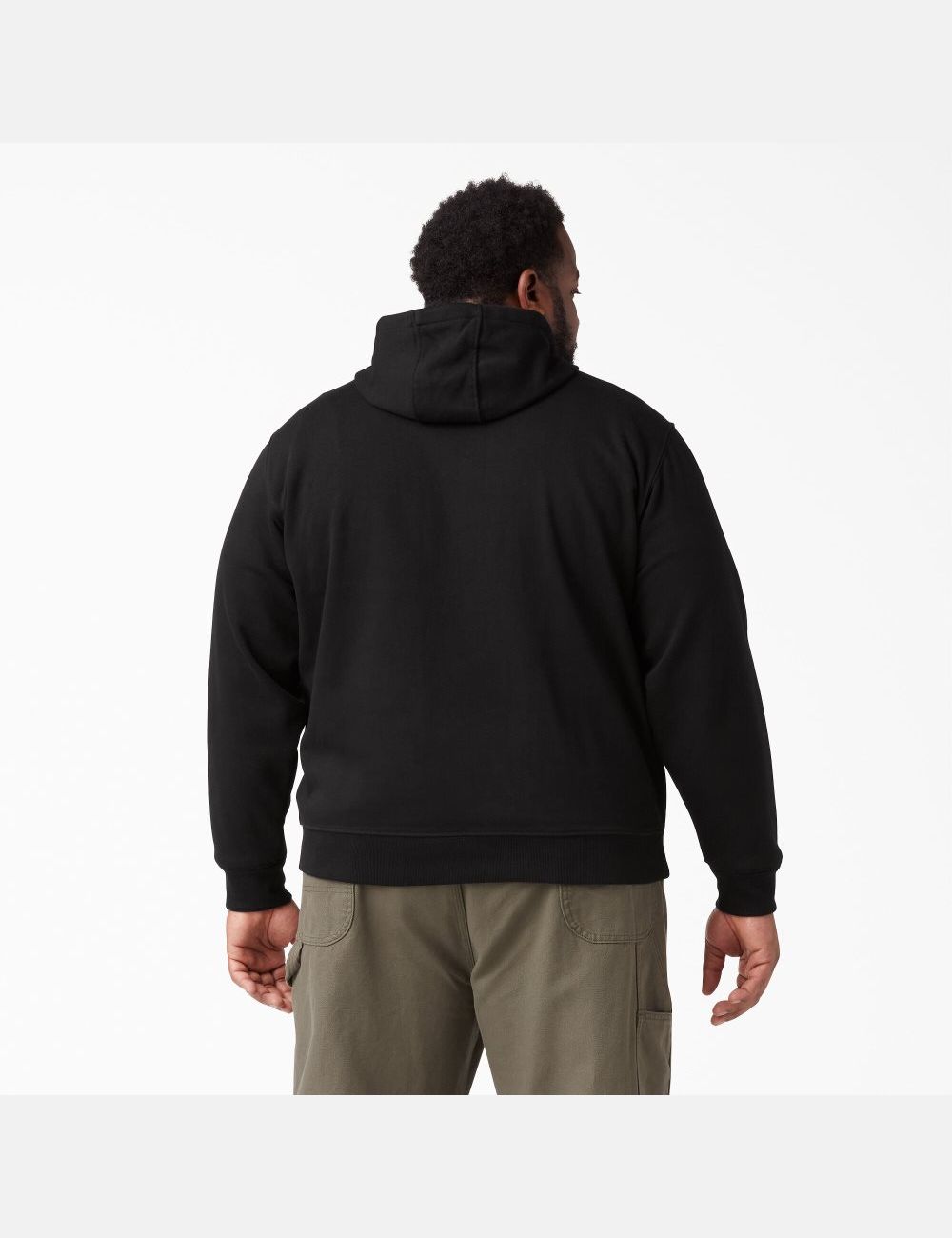 Black Dickies Logo Sleeve Fleece Outerwear | 315HQPJXT