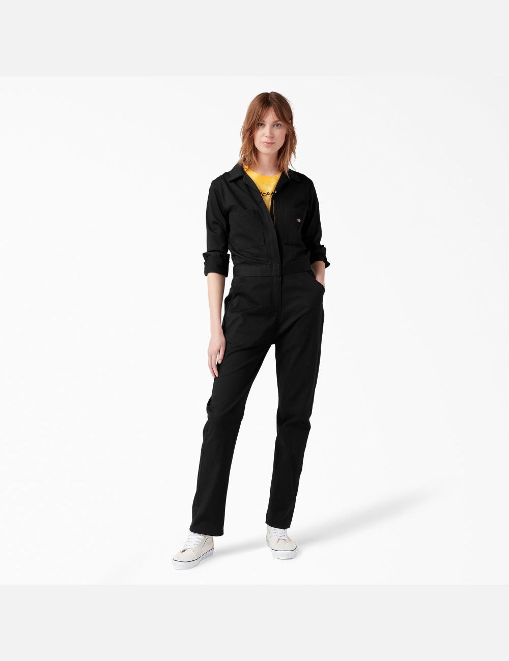 Black Dickies Long Sleeve Coveralls | 295QBUWAC