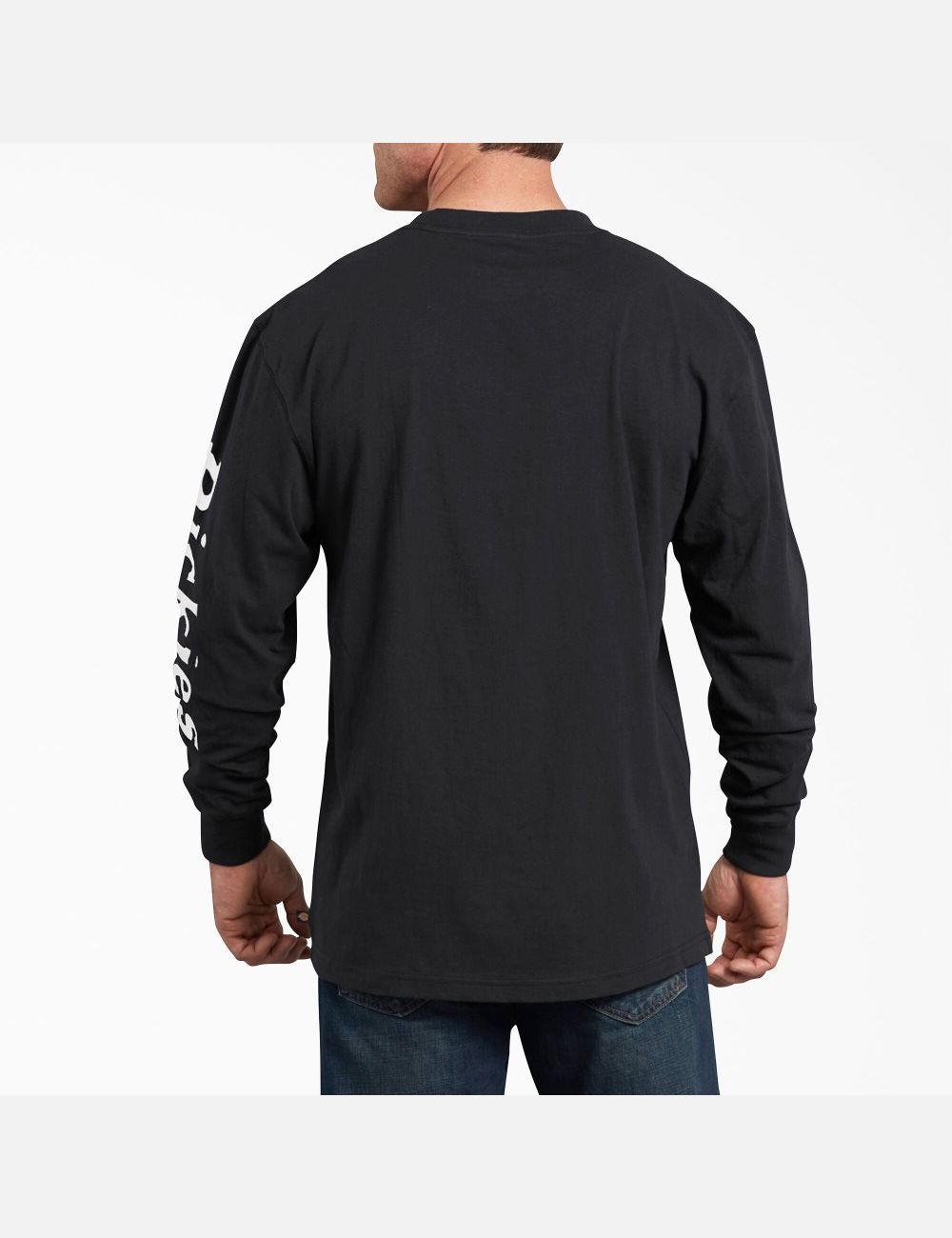 Black Dickies Long-Sleeve Graphic T-Shirts | 507ZRIYBL