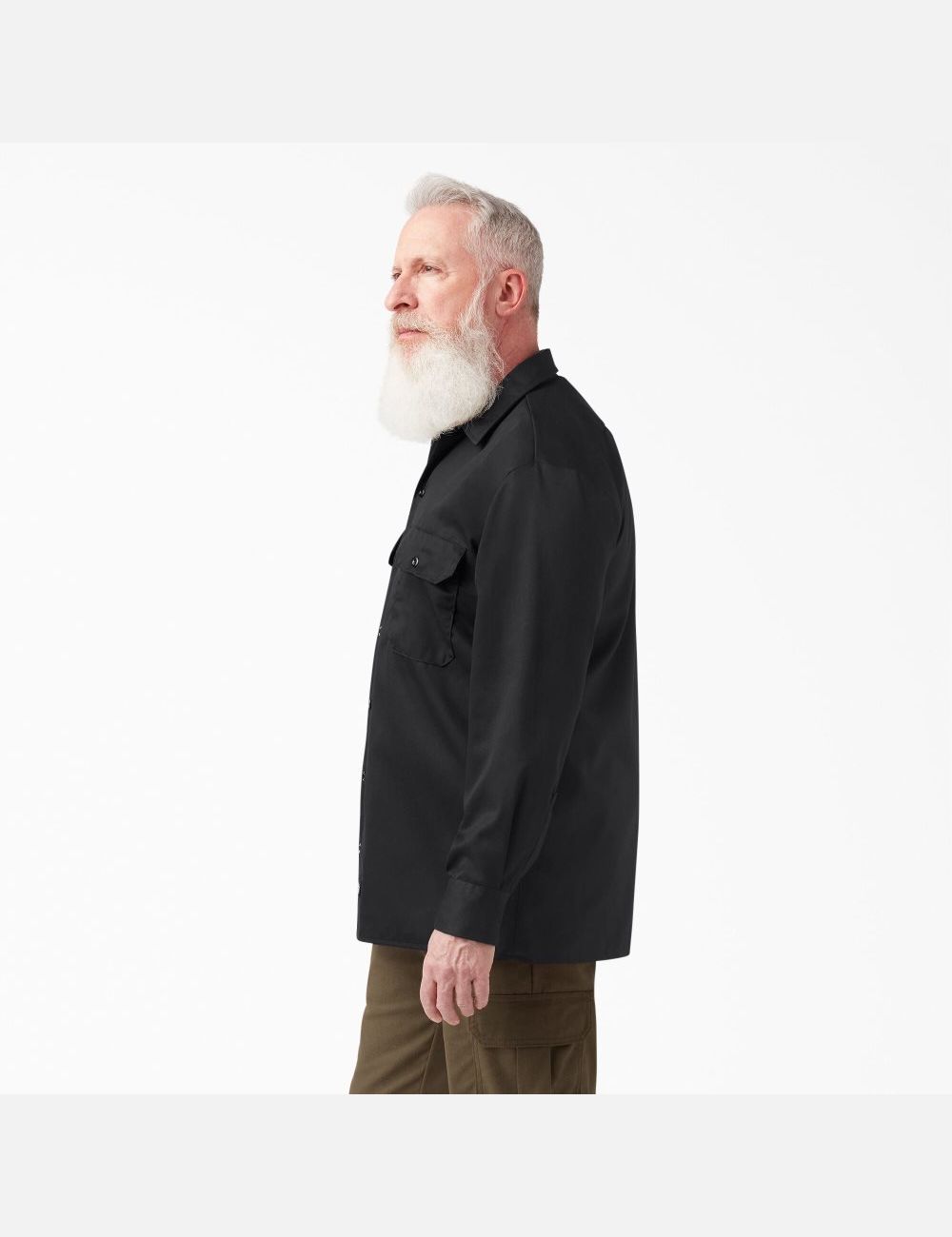 Black Dickies Long Sleeve Work Shirts | 254GZUITH