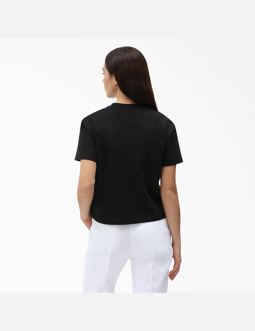 Black Dickies Loretto T-Shirt Cropped Tops | 794SBJIMG