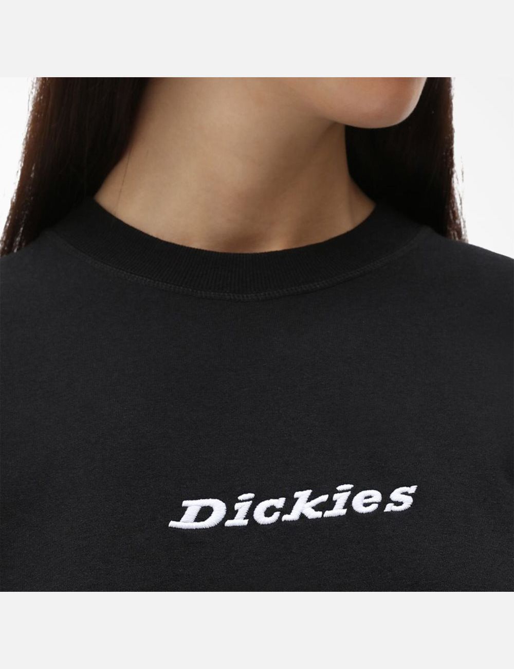 Black Dickies Loretto T-Shirt Cropped Tops | 794SBJIMG