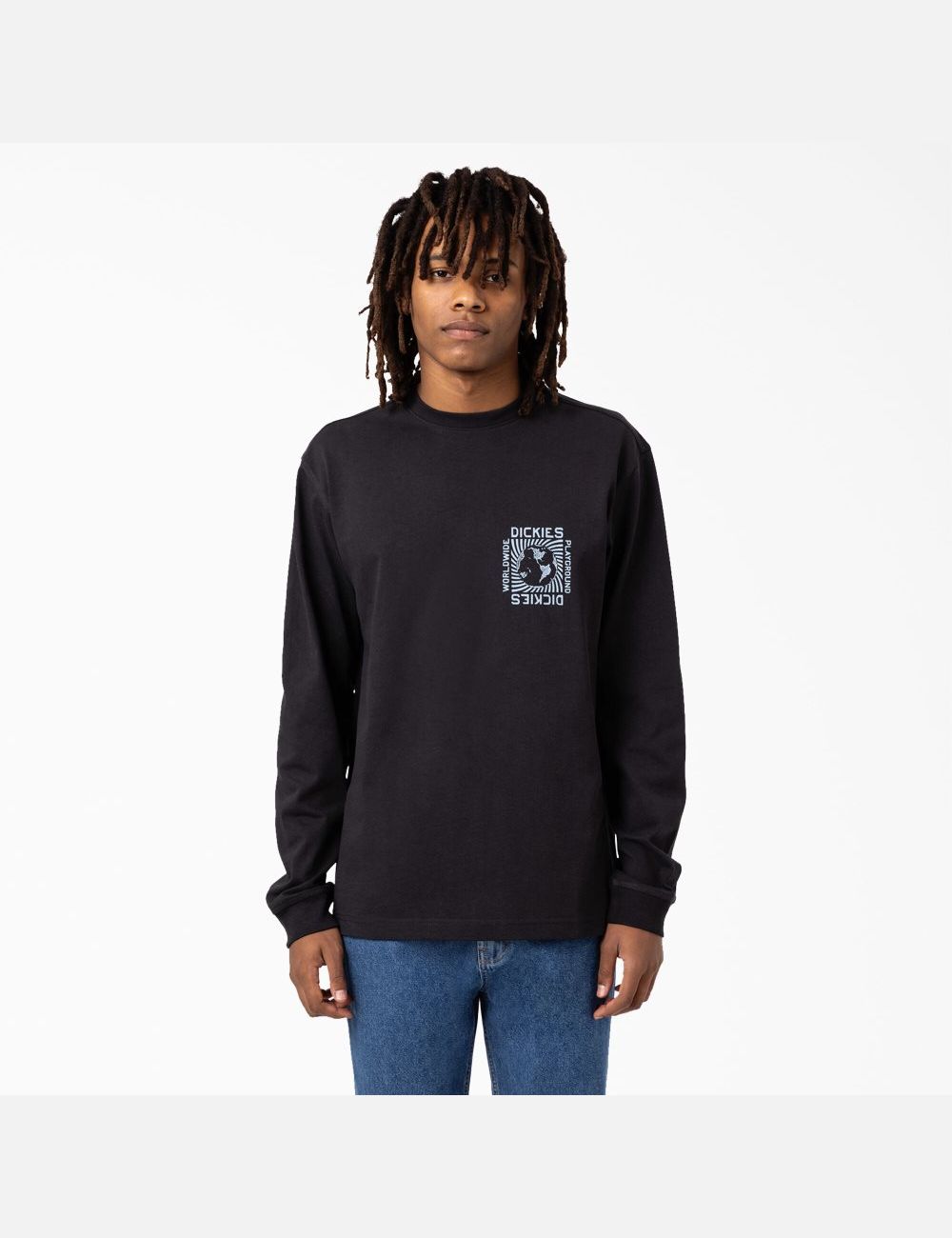 Black Dickies Marbury Long Sleeve T-Shirts | 759TZNAXR