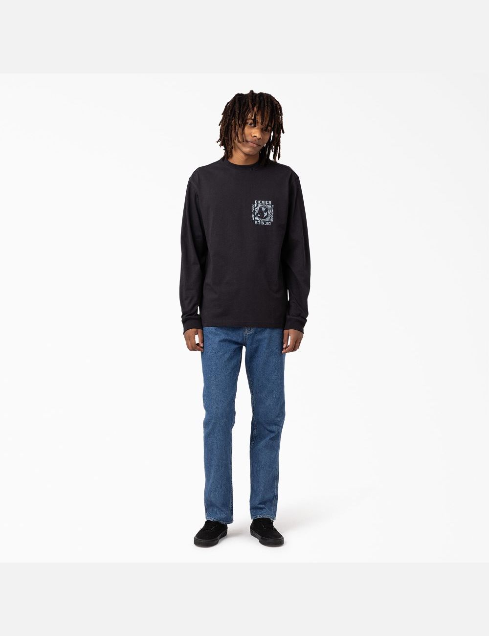 Black Dickies Marbury Long Sleeve T-Shirts | 759TZNAXR