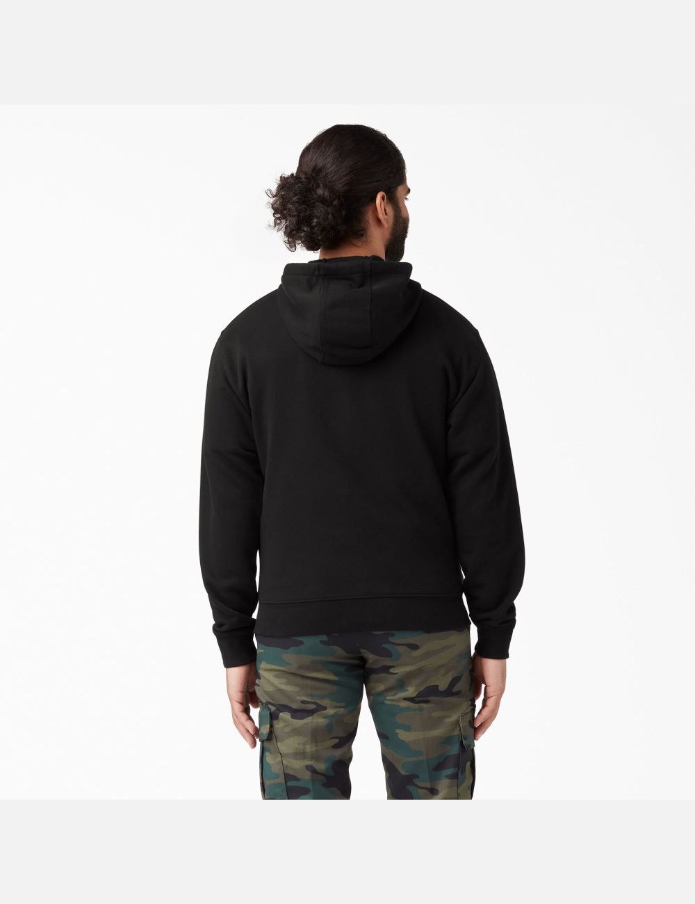 Black Dickies Midweight Fleece Zip Hoodies | 972EGKRXP