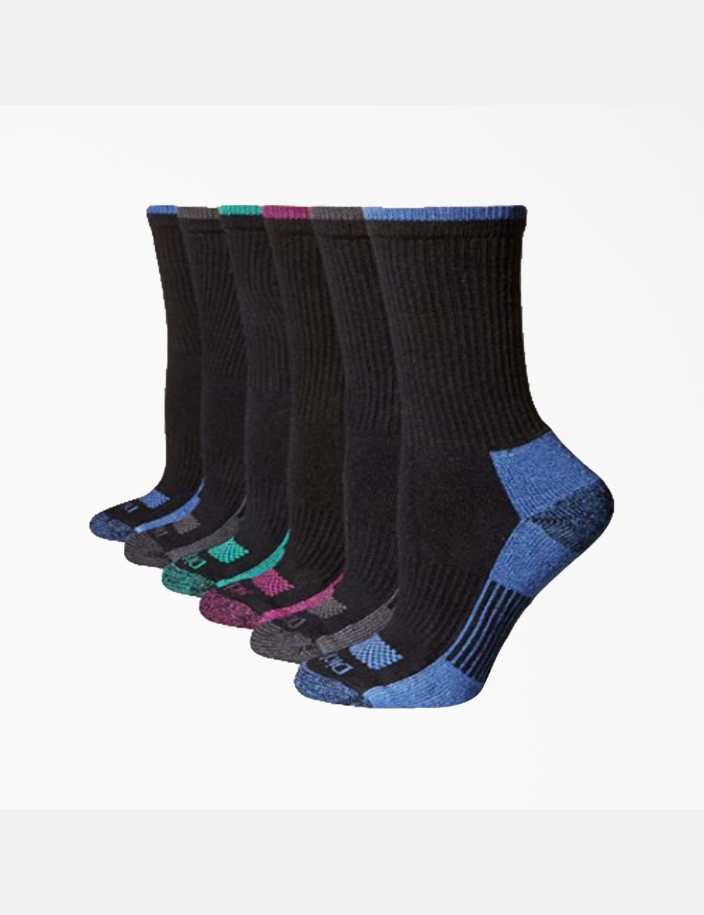 Black Dickies Moisture Control Crew Socks | 145ZVPEJT