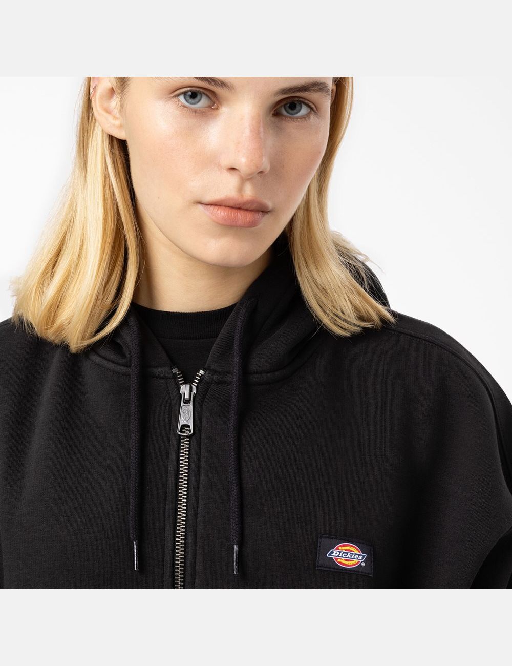 Black Dickies Oakport Zip Hoodies | 014ONTMDQ