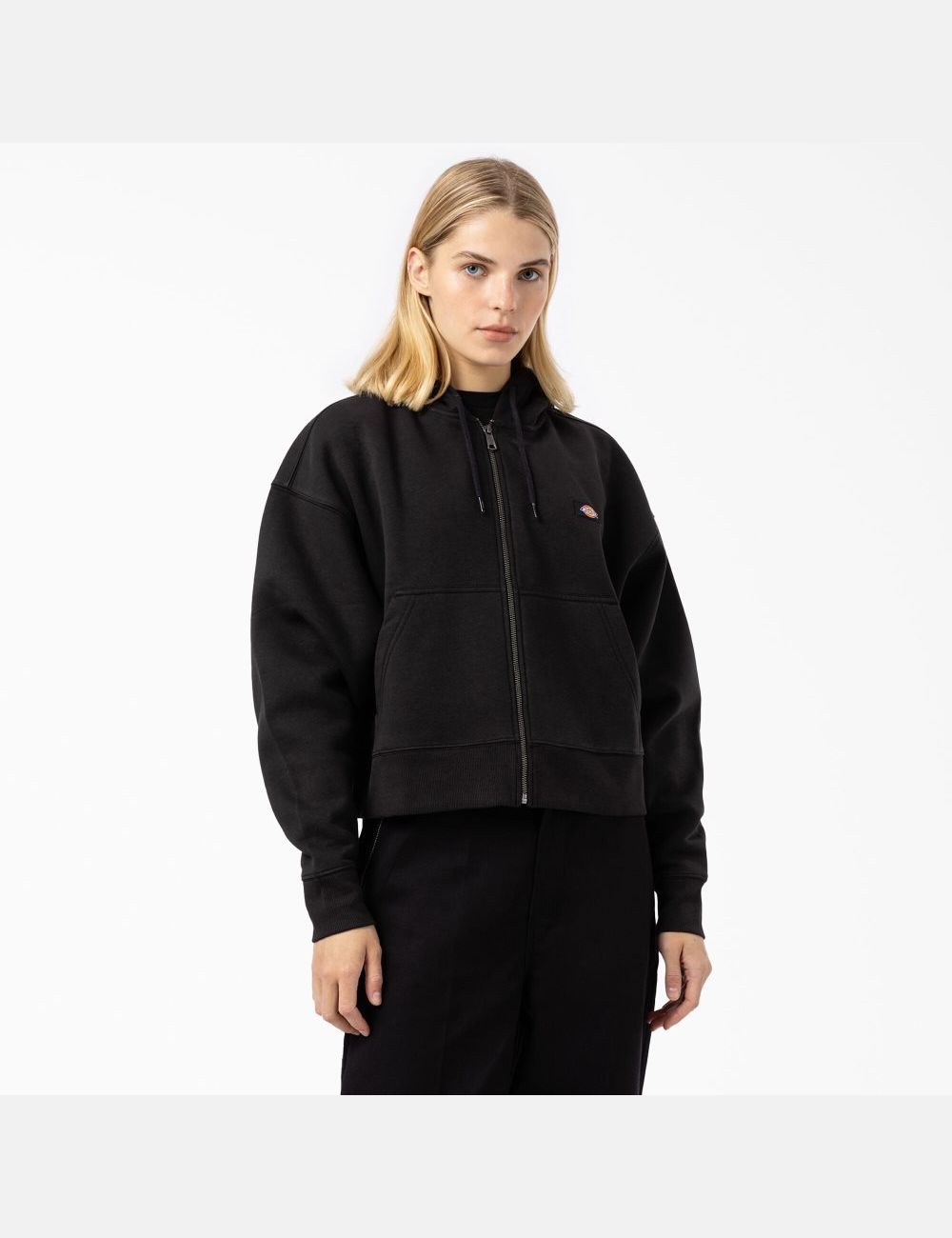 Black Dickies Oakport Zip Hoodies | 014ONTMDQ