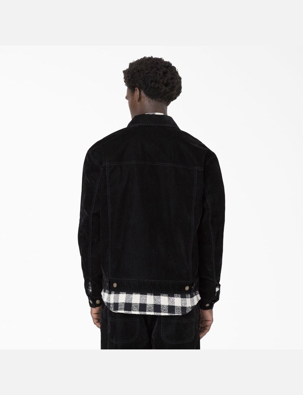 Black Dickies Opening Ceremony Flock Denim Utility Coats & Jackets | 967XAHQRF