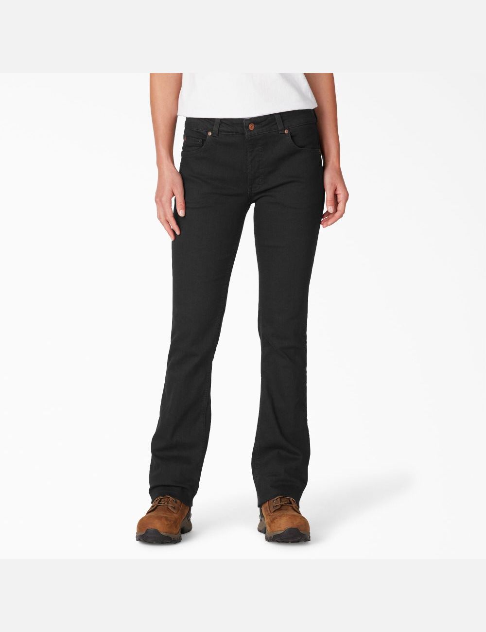 Black Dickies Perfect Shape Denim Bootcut Jeans | 340RLYOUE