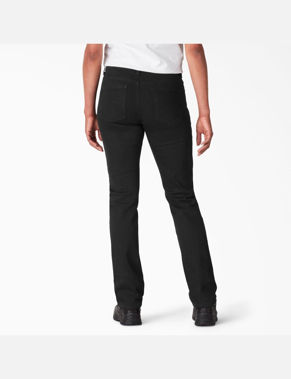 Black Dickies Perfect Shape Denim Straight Leg Jeans | 496NRIOAP