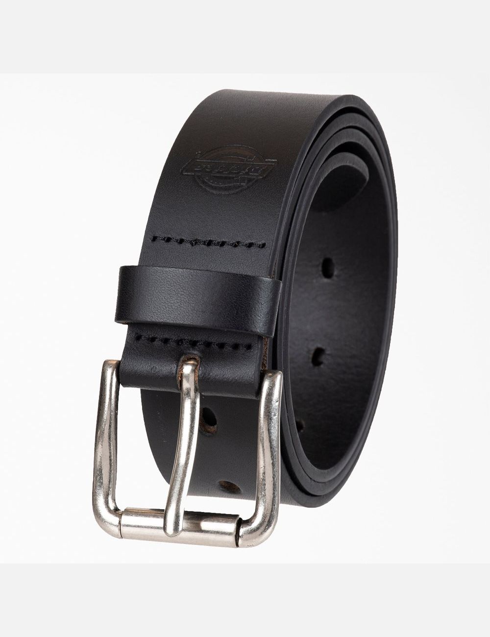 Black Dickies Perforated Leather Belts & Suspenders | 423TUOYKL