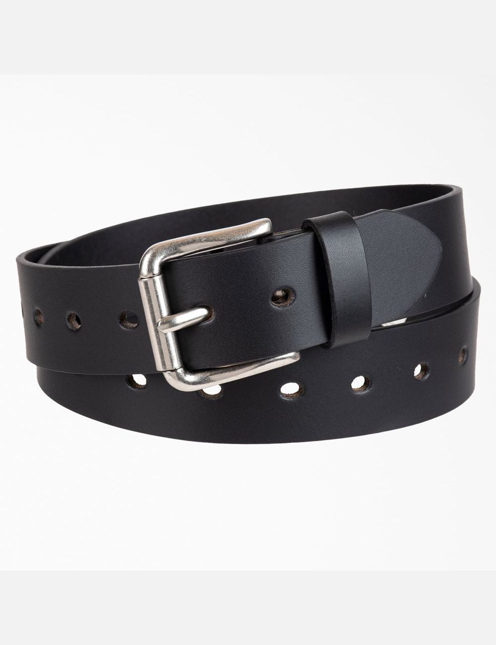 Black Dickies Perforated Leather Belts & Suspenders | 423TUOYKL