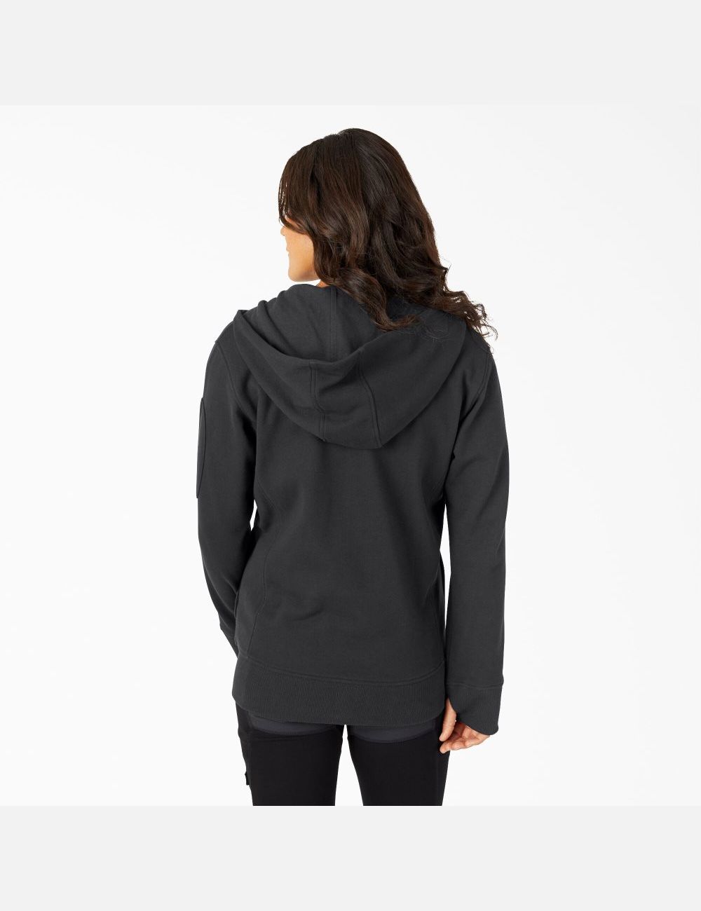 Black Dickies Performance Workwear Full Zip Fleece Hoodies | 392TXKIGZ