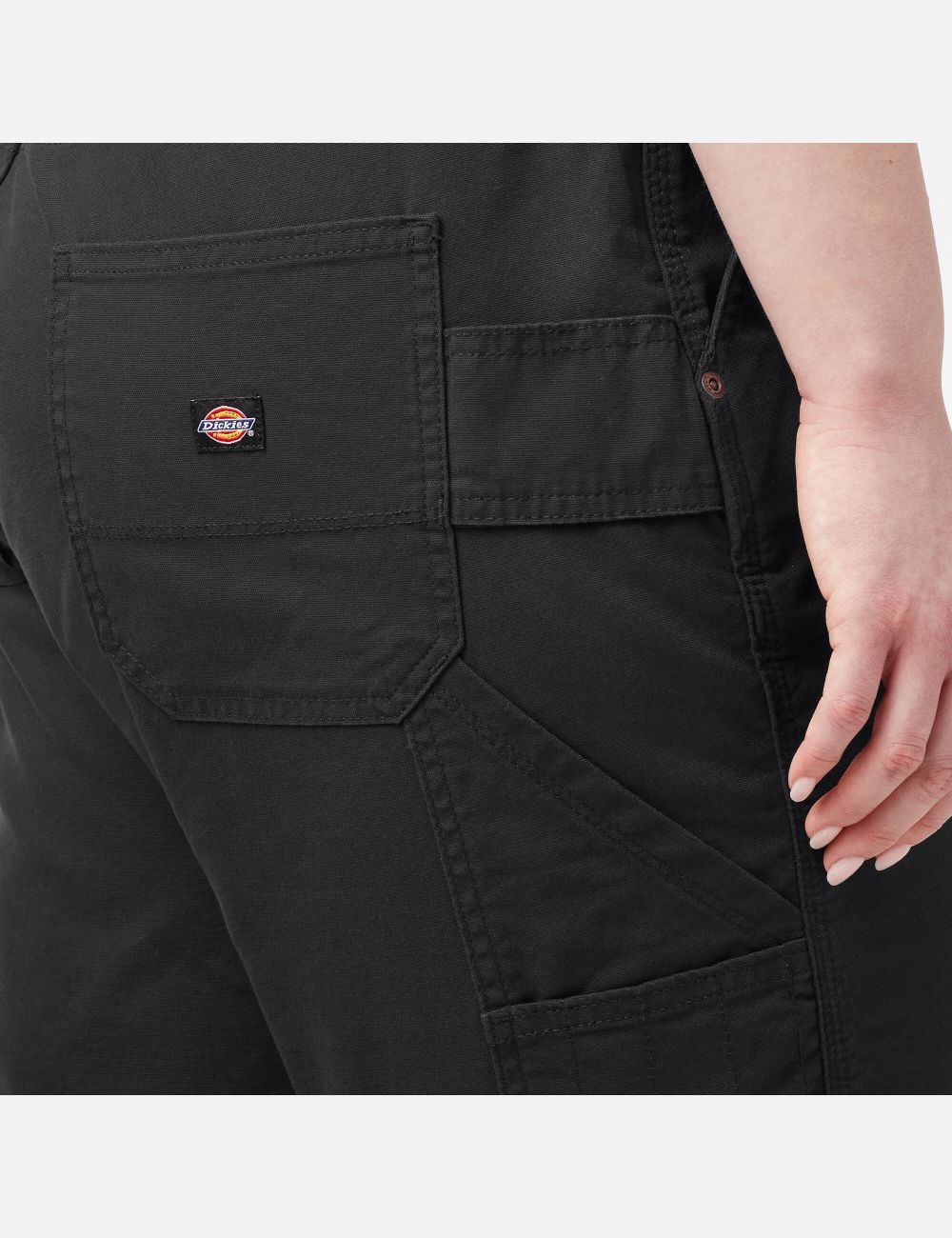 Black Dickies Plus Duck Carpenter Shorts | 398QMDNFV