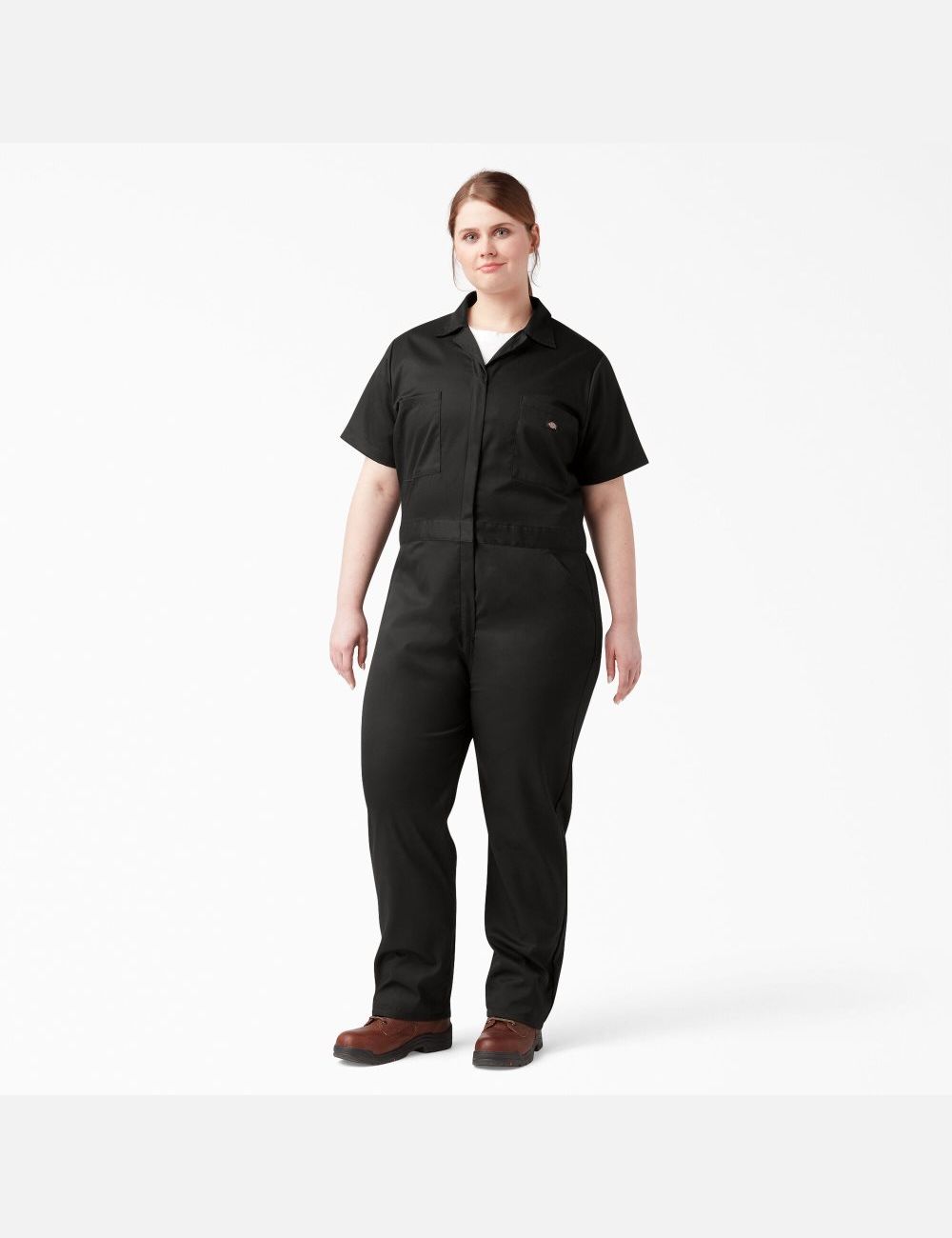 Black Dickies Plus FLEX Cooling Short Sleeve Coveralls & Overalls | 913YMLDNS