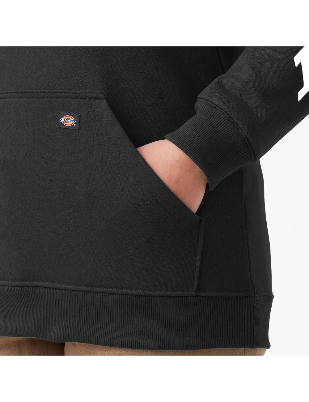 Black Dickies Plus Heavyweight Logo Sleeve Outerwear | 137FAIKZS