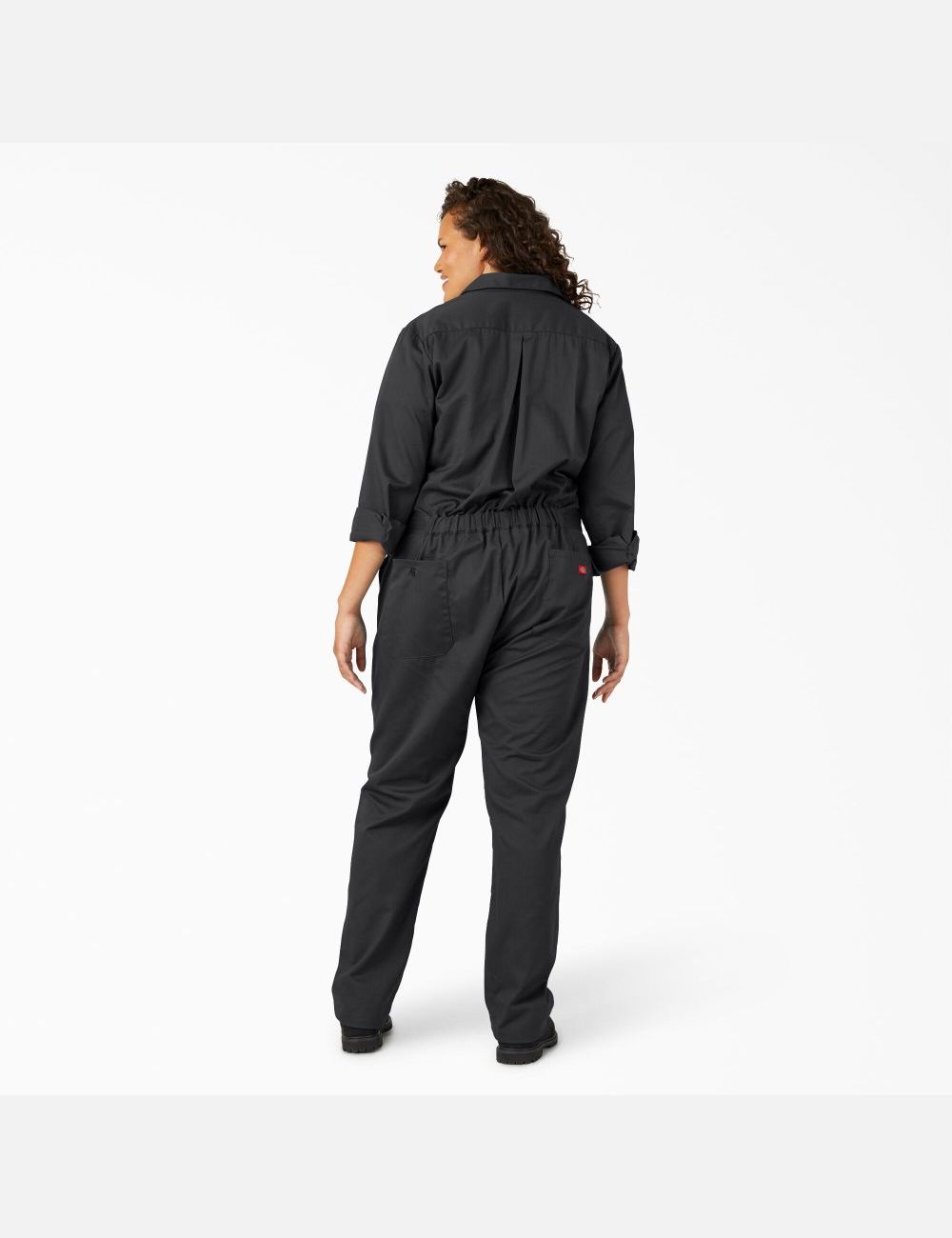 Black Dickies Plus Long Sleeve Coveralls & Overalls | 190OKQXFC