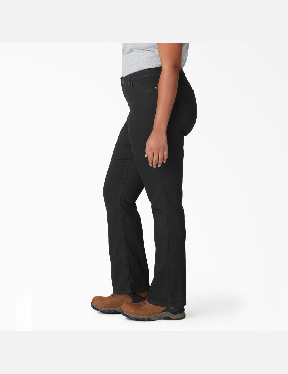 Black Dickies Plus Perfect Shape Denim Bootcut Pants | 719ECRBIH