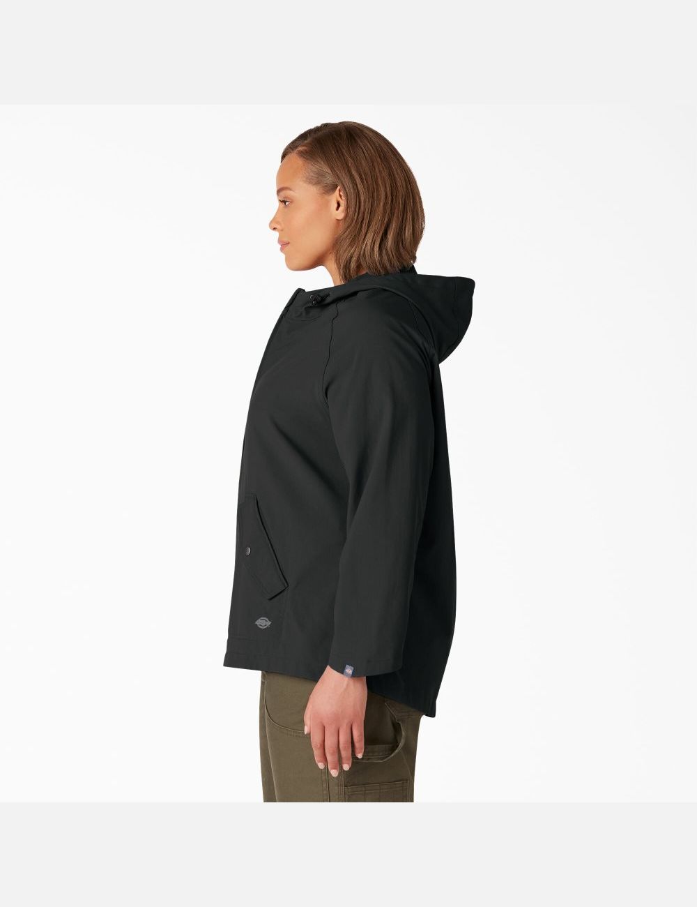 Black Dickies Plus Performance Hooded Coats & Jackets | 386CVBKJT