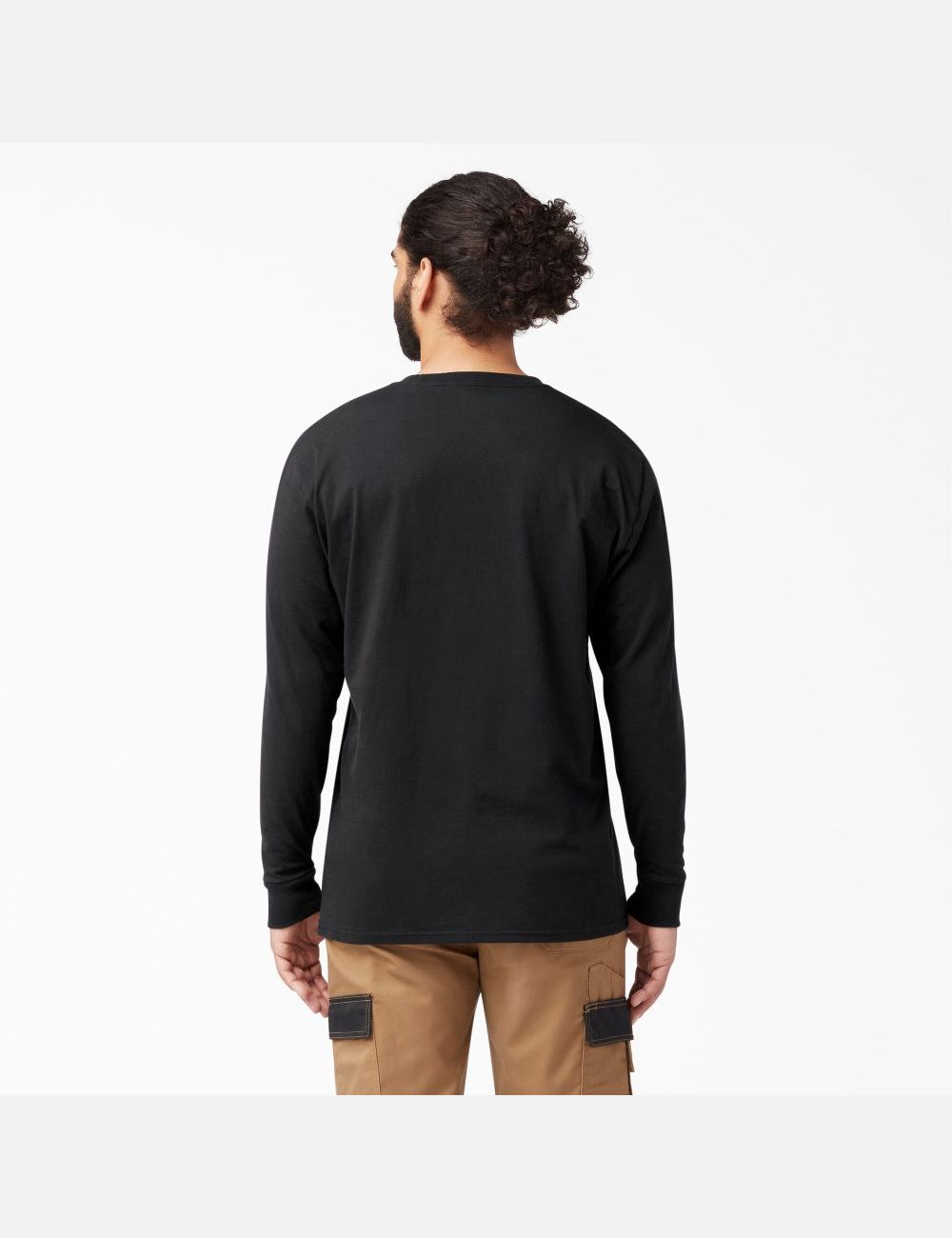 Black Dickies Regular Icon Graphic Long Sleeve T-Shirts | 740XFWQDH