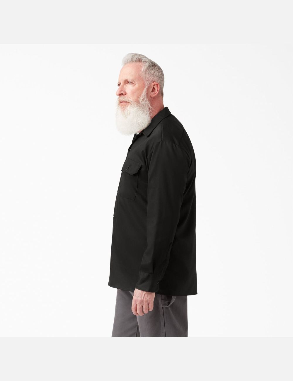 Black Dickies Relaxed Fit Long Sleeve Shirts | 476JQWZFM