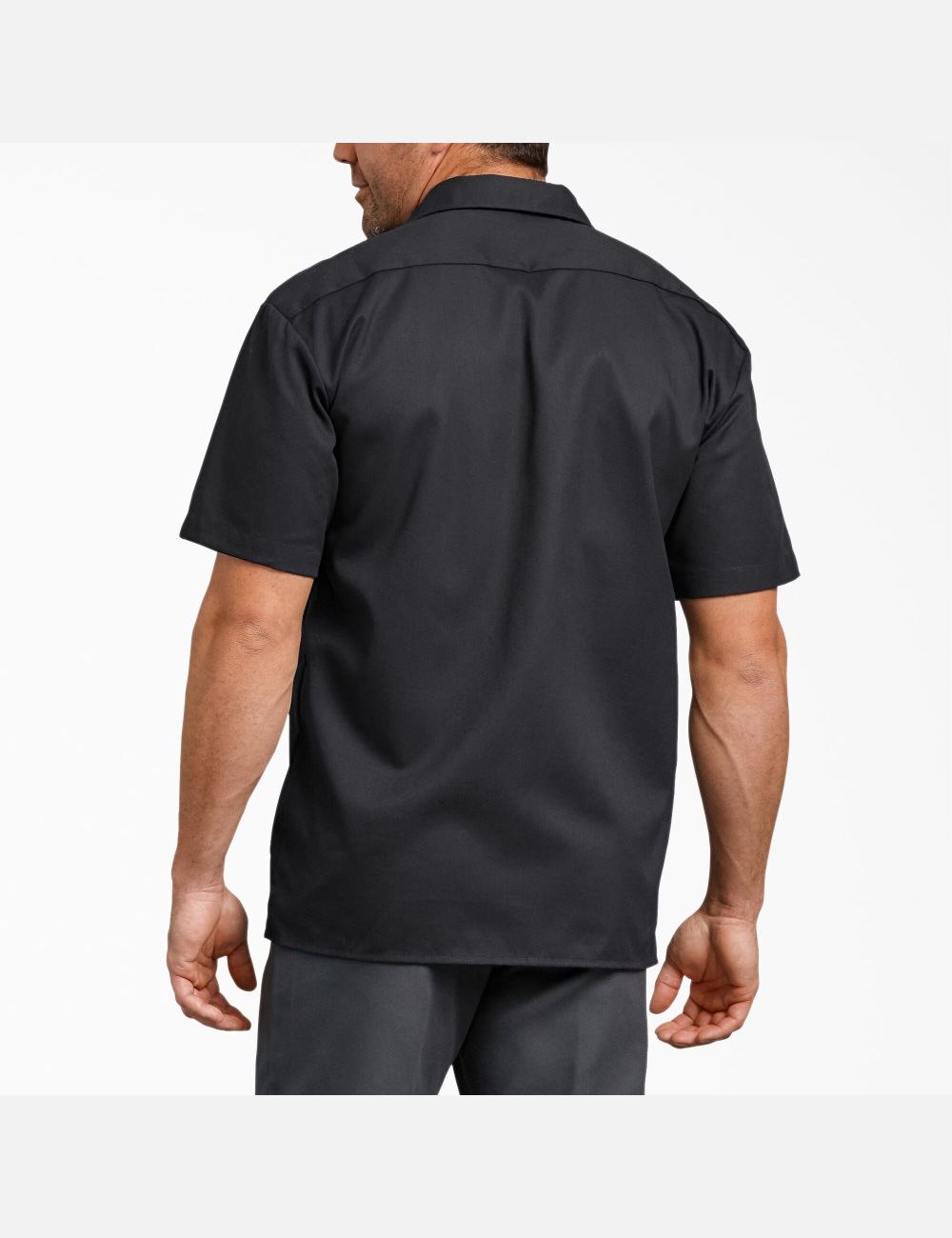 Black Dickies Relaxed Fit Short Sleeve Shirts | 074HUATZP