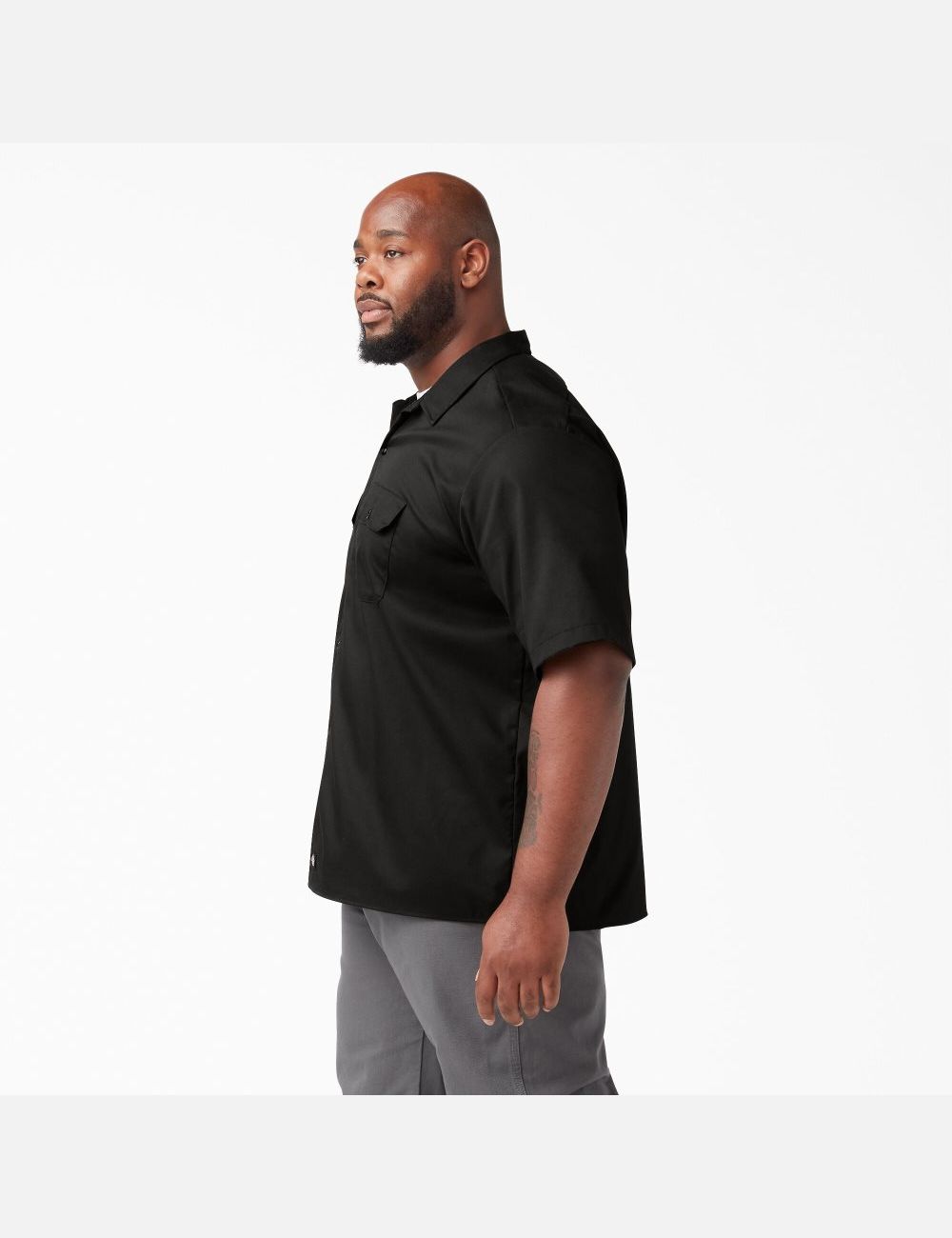 Black Dickies Relaxed Fit Short Sleeve Shirts | 074HUATZP