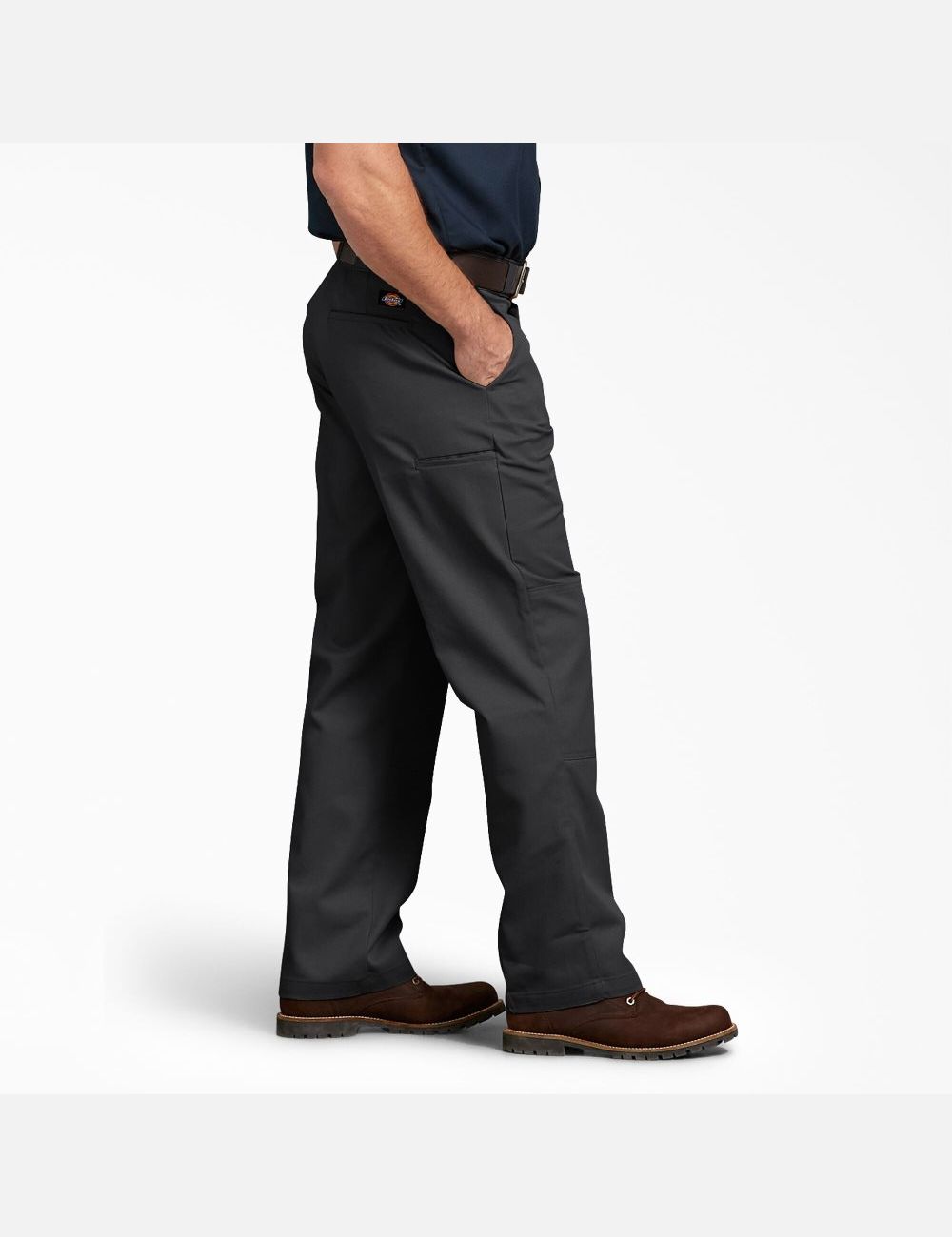 Black Dickies Relaxed Fit Straight Leg Double Knee Pants | 493ENMUTW