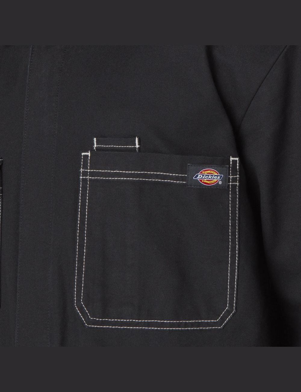 Black Dickies Reworked Long Sleeve Coveralls | 805YZLBDM